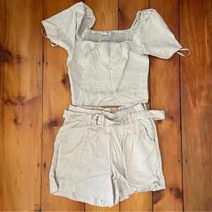 Abercrombie & Fitch Light Tan Linen Set